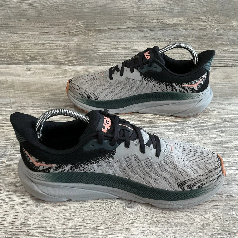 HOKA Women's 9.5 B Harbor Mist Spruce Lace-Up Low Top Athletic Running Sneakers
